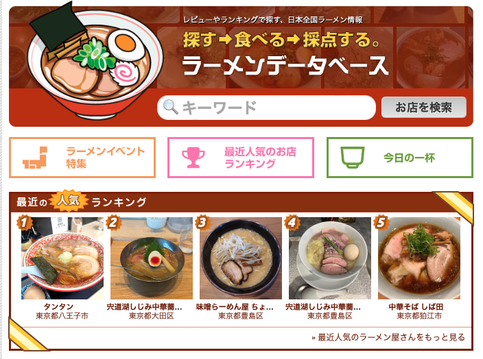 紹介するサイトのスクリーンショット